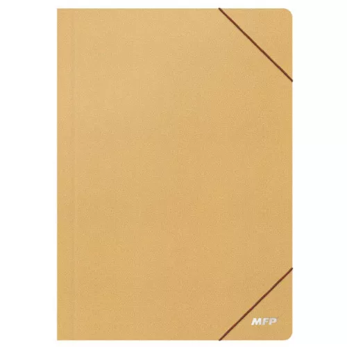 Műanyag gumis mappa A/4, MFP, okkersárga