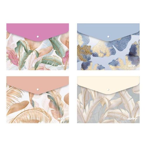 Irattartó tasak A/5, patentos, műanyag, MFP, vegyes (leveles) minták