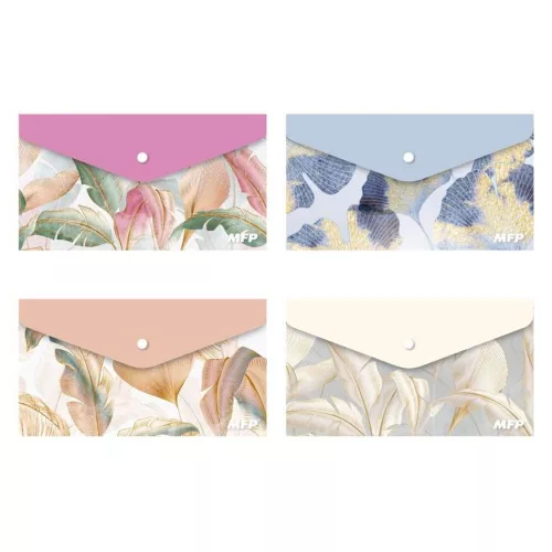 Irattartó tasak DL, patentos, műanyag, MFP, vegyes (leveles) minták