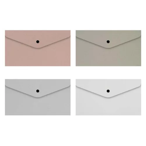 Irattartó tasak DL, patentos, műanyag, MFP, Idealink