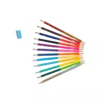 Színes ceruzakészlet 12/24, DUO (kétvégű), hegyezővel, háromszög test, MFP