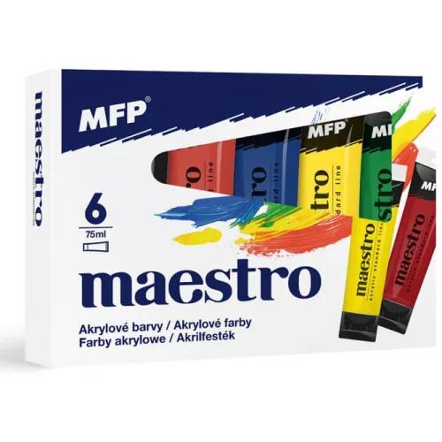 Akril festék, 6x75 ml, MFP Maestro