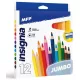 Színes ceruzakészlet 12 db-os, hegyezővel, háromszög test, JUMBO, MFP
