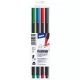 Tűfilc készlet 4 db-os, 0,7mm, háromszögletű, MFP