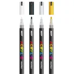 Akril filctoll készlet 4 db-os, 4 mm (arany, ezüst, fehér, fekete)