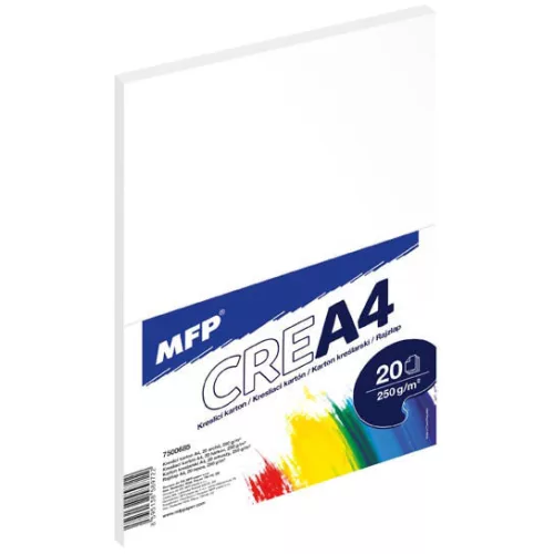 Rajzlap A/4, famentes, 250g, 20 lap/cs, MFP