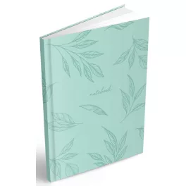   Jegyzetfüzet, keményfedeles notesz A/5, 100 lapos, pontozott, levél mintás