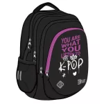 K-POP hátizsák, iskolatáska, 42x31x22cm, 720g, 23l, St.Right, fekete, You are what you listen to