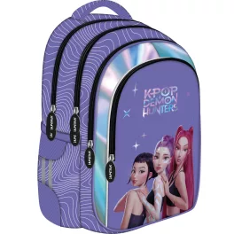   K-POP Démonvadászok hátizsák, iskolatáska, 40x28x18cm, 780g, 22l, ibolya