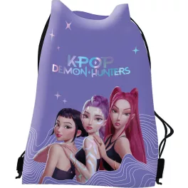 K-POP Démonvadászok tornazsák, 43x34cm, ibolya