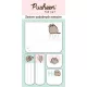 Pusheen cicás jegyzettömb-, jelölőcímke készlet, 5 db-os, mini