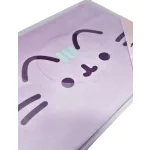 Pusheen cicás napló plüss borítóval, A/5 fekvő, 96 lapos, vonalas, 70g papír, lila