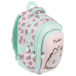   Pusheen cicás hátizsák, iskolatáska, 40x28x18cm, rózsaszín
