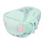 Pusheen cicás hátizsák, iskolatáska, 40x28x18cm, mentazöld