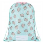 Pusheen cicás tornazsák, 42x32cm, mentazöld
