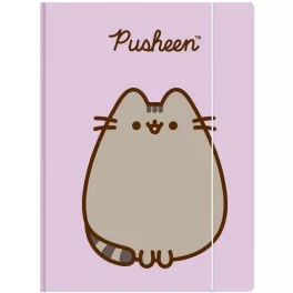 Pusheen cicás gumis mappa A/4, lila