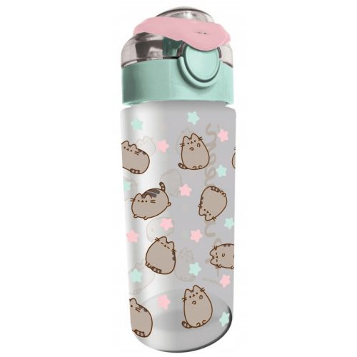 Pusheen cicás kulacs 500ml, zöld-rózsaszín