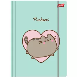 Pusheen cicás gumis mappa A/4, zöld