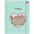 Pusheen cicás gumis mappa A/4, zöld