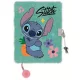 Stitch napló plüss borítóval, A/5, 96 lapos, vonalas, 70g papír