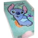 Stitch napló plüss borítóval, A/5, 96 lapos, vonalas, 70g papír