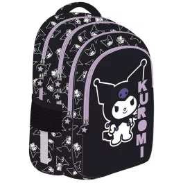  Kuromi hátizsák, iskolatáska, 40x28x18cm, 780g, 22l, fekete