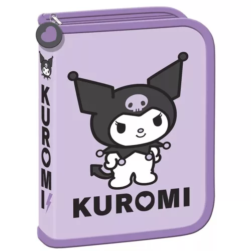 Kuromi tolltartó, klapnis, üres, lila
