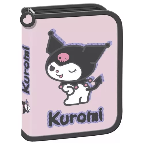 Kuromi tolltartó, klapnis, üres, rózsaszín