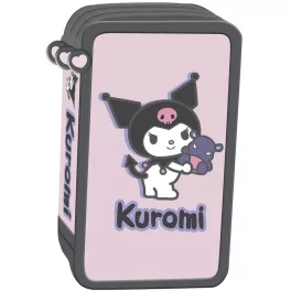 Kuromi tolltartó, 3 emeletes, töltött, rózsaszín
