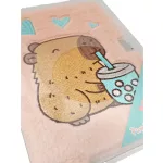 Kapibara napló plüss borítóval, A/5, 96 lapos, vonalas, 70g papír