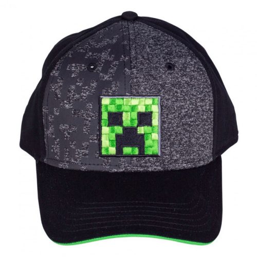 Minecraft baseball sapka, szürke-fekete, Creeper, Astra