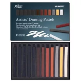   Rajzkréta, pittkréta 12 db-os szett, földszín, Mungyo Artists' Drawing Pastel C-12E