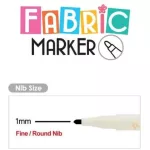 Textilfilc 12 db-os szett, Mungyo Fabric Marker FMF-12A