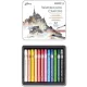 Akvarellkréta 12 db-os szett fémdobozban, Mungyo Gallery Watercolor Crayons MAC-12T