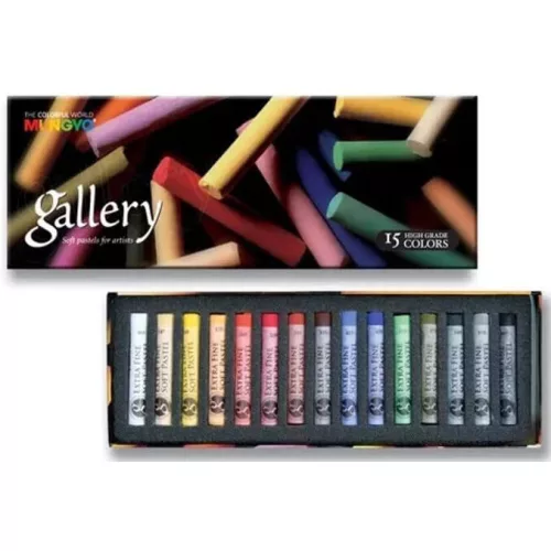 Extrafinom porpasztell kréta 15 db-os szett, Mungyo Gallery extra fine soft pastels MPA-15