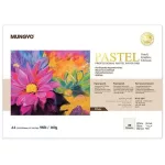 Pasztellpapír tömb, vázlatfüzet A/4, 30 lap/tömb, 160g, fehér, Mungyo MPPP-A4W
