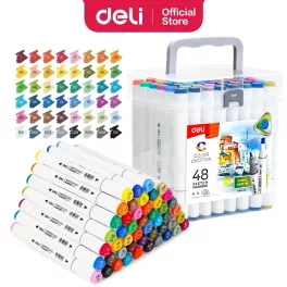 Sketch markerkészlet kétvégű, 48 darabos, Deli