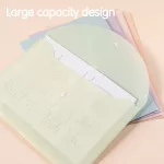 Irattartó tasak, A/4, patentos, műanyag, Deli, vegyes pasztell színek