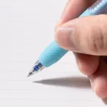 Radírozható toll, nyomógombos, 0,5mm, kék, Deli