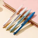 Zseléstoll, nyomógombos, 0,5mm, kék tinta, többféle tolltest, Linfini, Deli