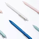 Zseléstoll, nyomógombos, 0,5mm, kék tinta, többféle tolltest, Linfini, Deli