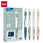 Golyóstoll, nyomógombos, 0,7mm, kék tinta, többféle tolltest, Linfini, Deli