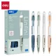 Golyóstoll, nyomógombos, 0,7mm, kék tinta, többféle tolltest, Linfini, Deli