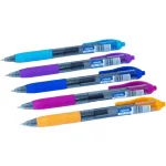 Zseléstoll, 0,5mm, kék tinta, vegyes tolltest színek, Nebulo