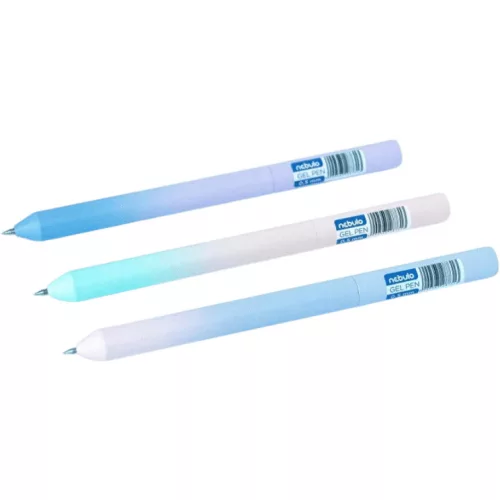 Zseléstoll, 0,5 mm, kék tinta, gradiens (színátmenetes) tolltest, Nebulo