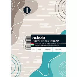 Írólap, A/5, félfamentes, 50 lap/csomag, 50g, Nebulo