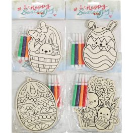 Húsvéti kreatív szett, színezhető, dekorálható papírtojások