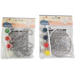 Húsvéti kreatív szett, festhető műanyag függődísz, húsvéti nyuszi vagy tojás, 2 db/csomag, kétféle