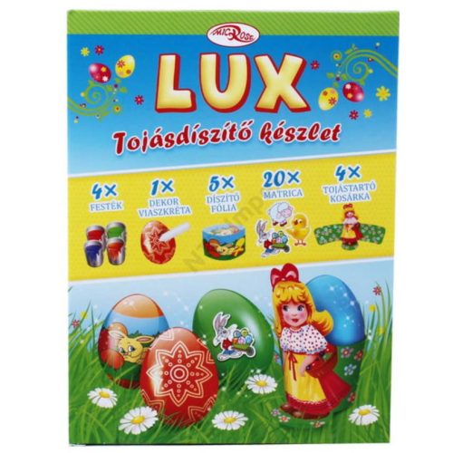 Lux tojásdíszítő szett húsvétra, 34 db-os