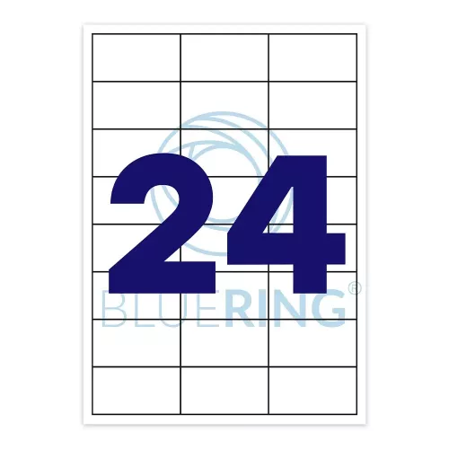Etikett, univerzális, 64x34 mm, BLUERING, 2400 etikett/csomag